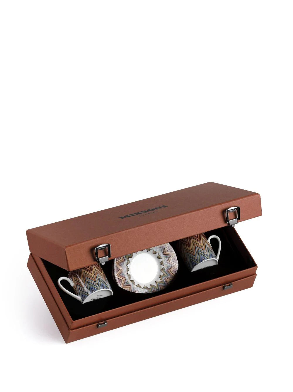 MISSONI - TAZA DE CAFÉ Y PLATO - Forma cilíndrica - SET 2 UDS